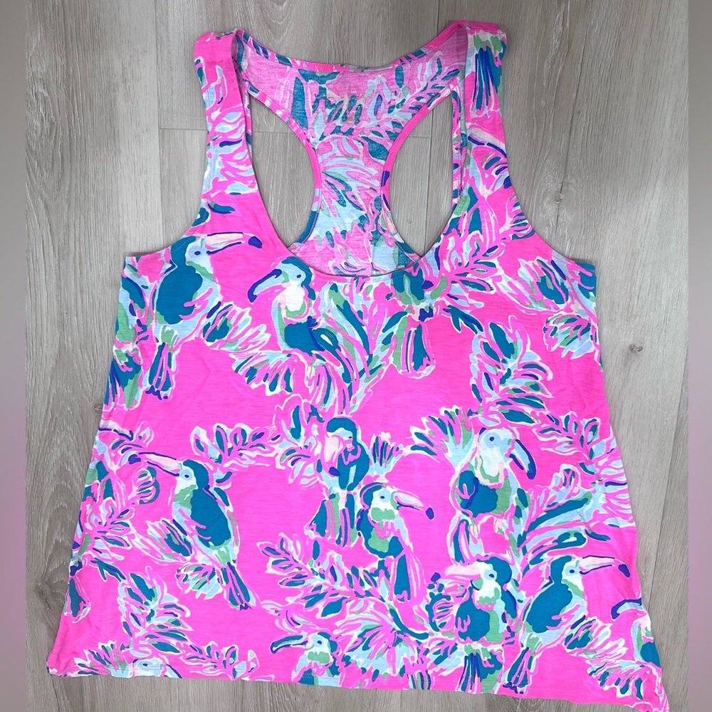 Lilly Pulitzer Pink Blue Sleeveless Tank Top Size XS